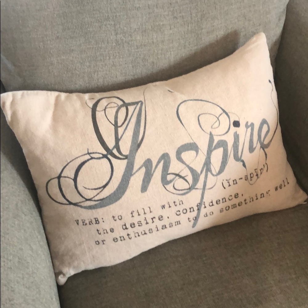 Pottery Barn Inspire Text Pillow Sham 16” x 26”